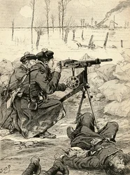 Équipe de mitrailleuses françaises à la bataille de l