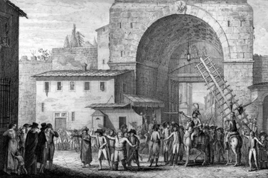 Les troupes françaises entrant à Florence en 1799 - Les troupes françaises entrant à Florence par la porte San Gallo en 1799