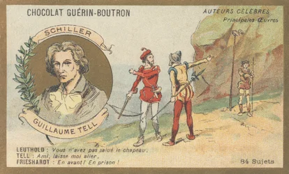 Friedrich von Schiller (1759-1805), poète, dramaturge et écrivain allemand, auteur de « Guillaume Tell », drame (1804)