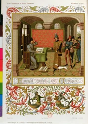 Froissart (1333-140001) écrivant ses chroniques (fac-similé du Ms. 5190)