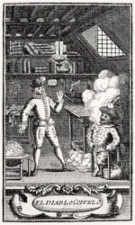Frontispice par Dubercelle pour "Le Diable boiteux", c.1787