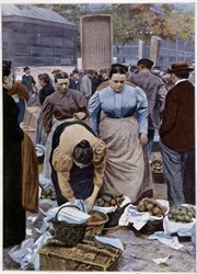 Marchands de fruits rue Rambuteau (Halles)