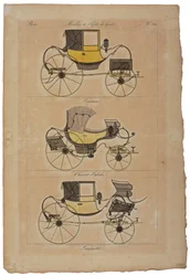 Meubles et objets de goût, n° 32, Phaéton simple (gravure en couleur)