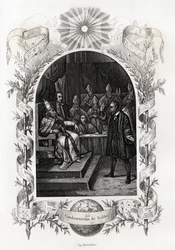 Galilée (ou Galileo Galilei (1564-1642)) devant le Saint-Office au Vatican. L