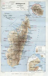 Carte géographique de la colonie de Madagascar et de ses dépendances, de la Réunion, et de la Côte française des Somalis. in "La mise en valeur des colonies francaises", Albert Sarraut