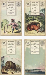 Édition allemande du jeu de cartomancie français Lenormand : L