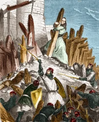 Guerre contre Hugues du Puiset par Louis le Gros : Attaque du Château du Puiset (situé dans le département d