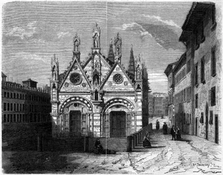 Architecture gothique : vue extérieure de l