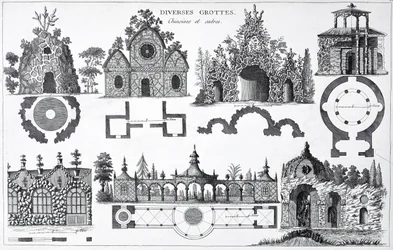 Conceptions de grottes de Jardins Anglo-Chinois par George Louis Le Rouge, publié 1775-78