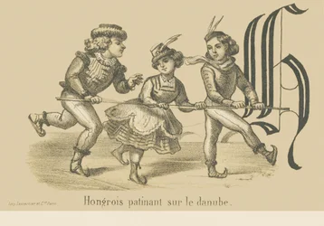 H : Hongrois patinant sur le Danube