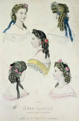 Coiffures de Monsieur Croisat, de La Mode Illustrée, 1865