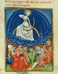 Diane et ses suivantes, lunatiques (adorateurs de la lune), copie parisienne, c.1410-15