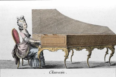 Joueur de clavecin (Clavicembalo, cembalo).
