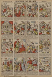 Histoire de France de la mort de Charles VIII au massacre de la Saint-Barthélemy (litho couleur)