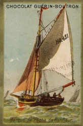 Bateau de pêche de Honfleur (chromolithographie)