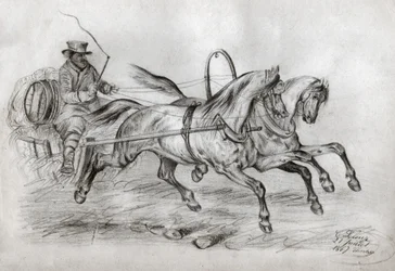 Voiture à cheval (gravure)