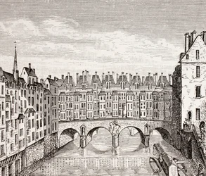 Maisons sur le pont Saint-Michel, Paris