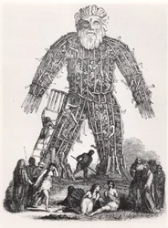 Sacrifice humain par les druides gaulois dans un Homme d