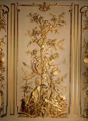 Scène de chasse, boiseries provenant de la salle à manger de l