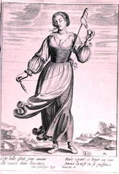 Illustration représentant une bergère