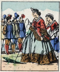 Illustration du conte de Charles Perrault « Cendrillon ou La Petite Pantoufle de verre ». Gravure sur bois d