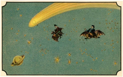 Illustration du livre « Voyage dans la lune avant 1900 » par A. de Ville-d