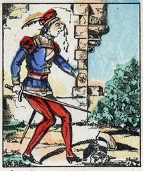 Illustration du conte « Les Aventures de Grand Flandrin » Gravure sur bois de l