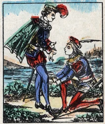 Illustration du conte « Les Aventures de Grand Flandrin » Gravure sur bois de l