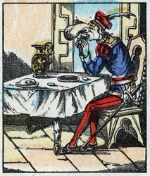 Illustration du conte « Les Aventures de Grand Flandrin ». Gravure sur bois de l