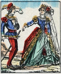 Illustration du conte « Les Aventures de Grand Flandrin » Gravure sur bois d