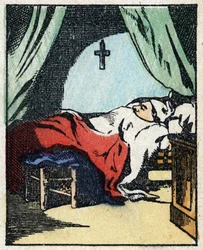 Illustration du conte « Histoire véridique de Jeannot Serinet » Gravure sur bois de l