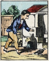 Illustration du conte « Histoire véridique de Jeannot Serinet ». Gravure sur bois de l