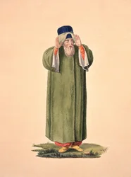 Imam appelant à la prière, probablement par Cousinery, période ottomane, troisième quart du 18ème siècle