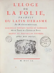 Éloge de la folie, 1751