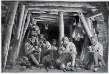 Dans la mine : le « briquetier », déjeuner des mineurs, fin 19e siècle