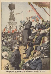 Inauguration du monument aux aéronautes du Siège de Paris