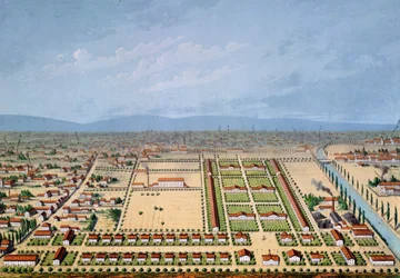 Plan de logements industriels à Mulhouse, France, 1846