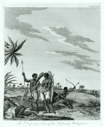 Habitants de Madagascar, du volume 2 de Mémoires et Voyages du comte Benyowsky, publié en 1790