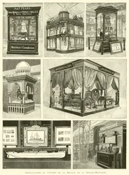 Installations et vitrines de la Section de la Grande-Bretagne