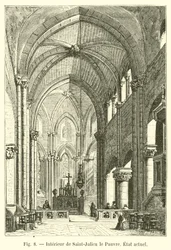 Intérieur de Saint-Julien le Pauvre, état actuel