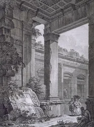 Intérieur du Temple de Diane, Nîmes, des Antiquités de la France : Vol I, Monuments de Nîmes