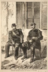 Entrevue entre Napoléon et Bismarck à Doncherry, illustration de l