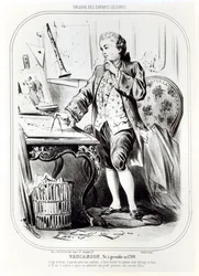 Jacques de Vaucanson enfant, illustration de la Galerie des Enfants Célèbres, vers 1850