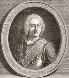 Jean-Baptiste François Desmarets, Marquis de Maillebois, Maréchal de France. De Les Heures Libres publié en 1908