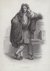 Jean de La Bruyère, philosophe, moraliste et auteur français (gravure)