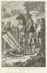 Jean de Montfort découvrant le corps de Charles de Blois après la bataille d