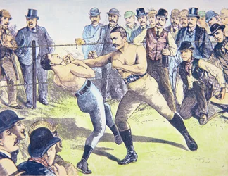 John L. Sullivan contre Charlie Mitchell le 10 mars