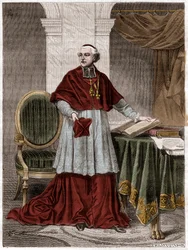 Joseph Fesch (1763-1839), cardinal français - gravure de 1879 - Portrait du cardinal Joseph Fesch, oncle de Napoléon Bonaparte (1763-1839) - dans Histoire de l