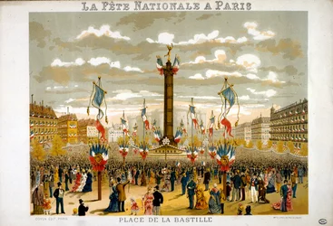 Jules Grevy (1807-1891), président de la République française, assiste aux célébrations du 14 juillet 1880, jour de la Bastille, à Paris.