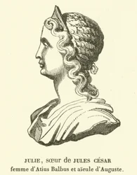 Julia Minor, sœur de Jules César, épouse de Marcus Atius Balbus et grand-mère maternelle d